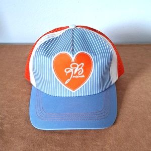 Joe Boxer originals trucker hat adjustable embroidered blue orange unisex.